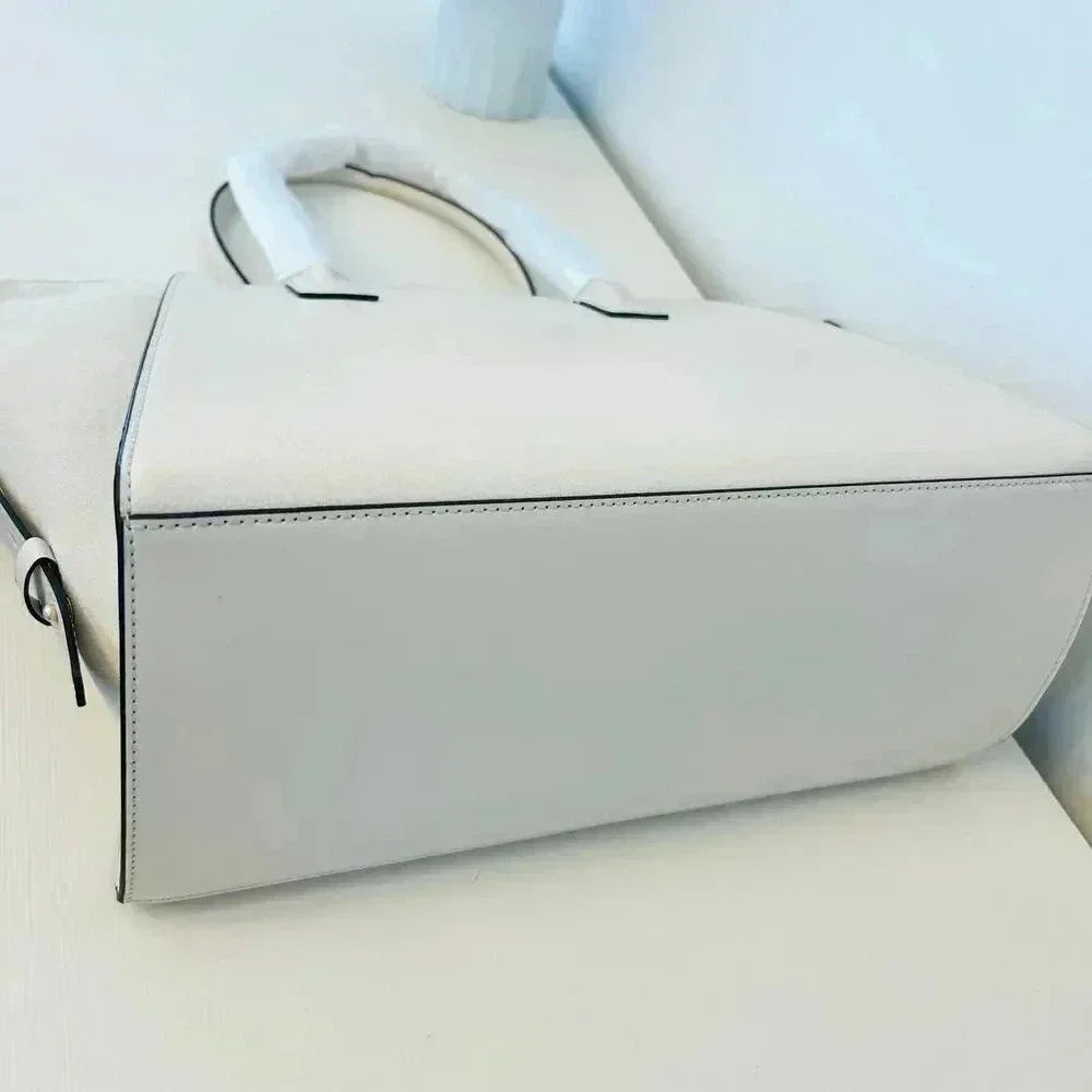 Michael Kors Purse MK Avril Extra-Large Leather and Suede Tote Bag LT Cream